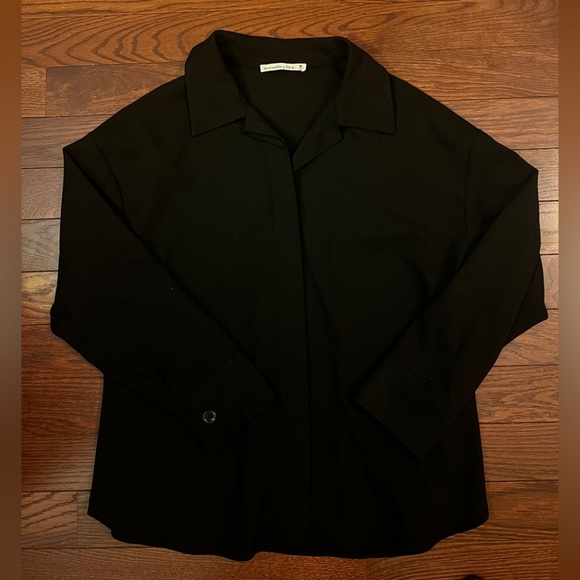 Abercrombie & Fitch Women’s Tailored Shirt Jacket in Black Like new size medium - Picture 2 of 6